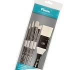 Набор кистей "Creative" белая синтетика White Taklon 5шт. с флейцем АССОРТИ set22-5pc